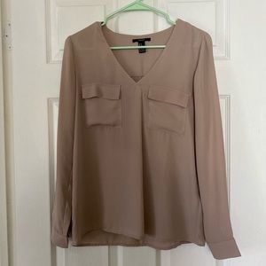 Nude v neck blouse